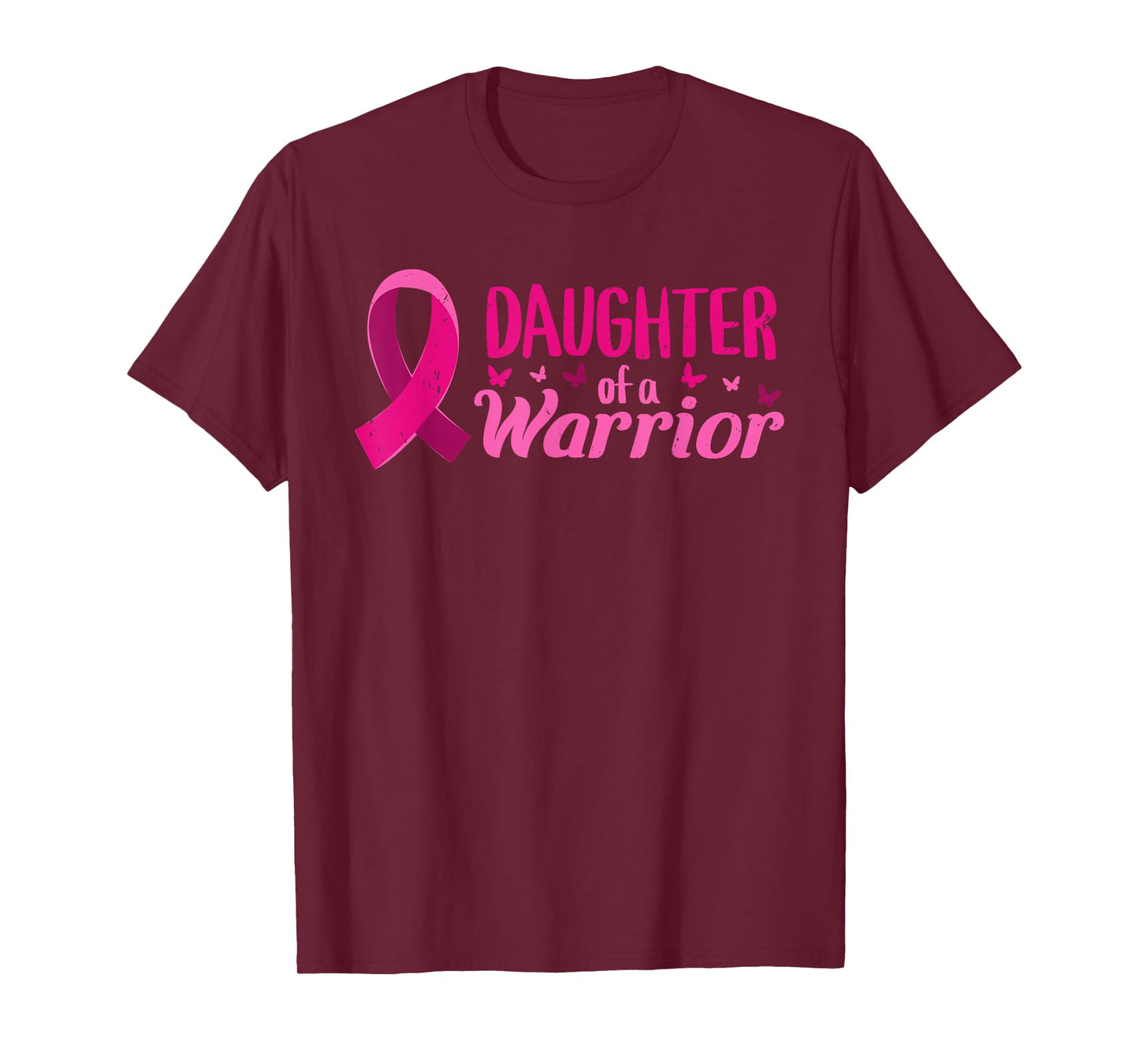 Breast Cancer Awareness Daughter Of A Warrior Pink October T-Shirt