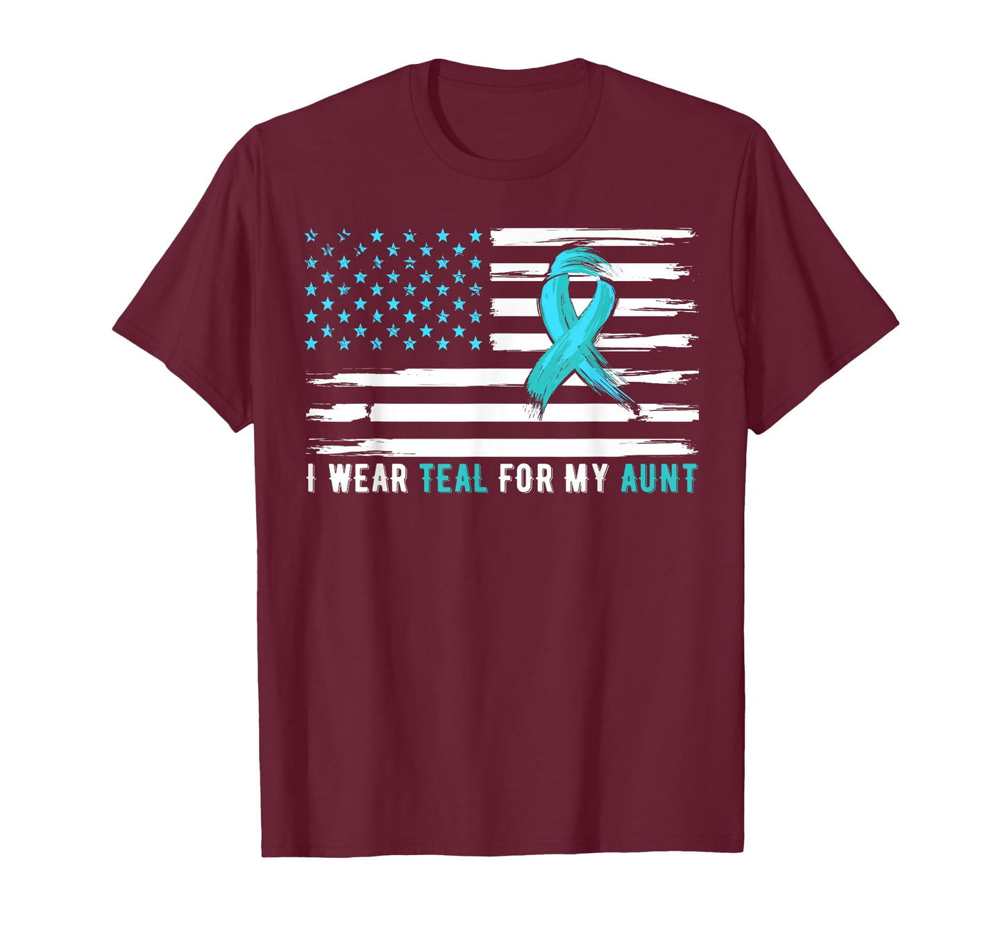 I Wear Teal For My Aunt Cervical Cancer Awareness T-Shirt