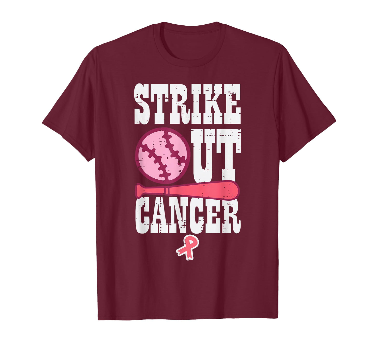 Strike Out Cancer Baseball Breast Cancer Awareness Women T-Shirt