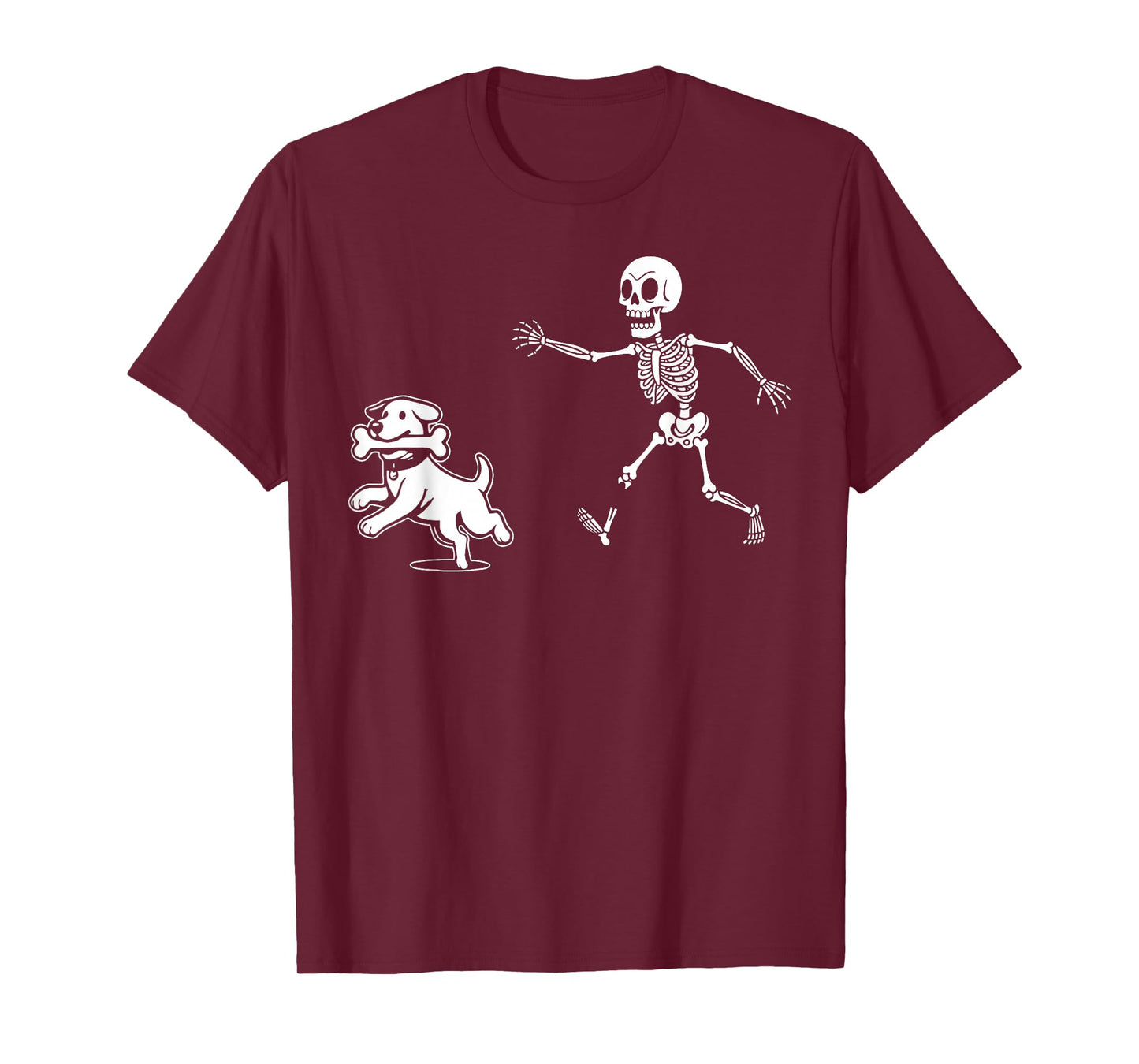 Halloween Skeleton Dog Trick or Treat Bones T-Shirt