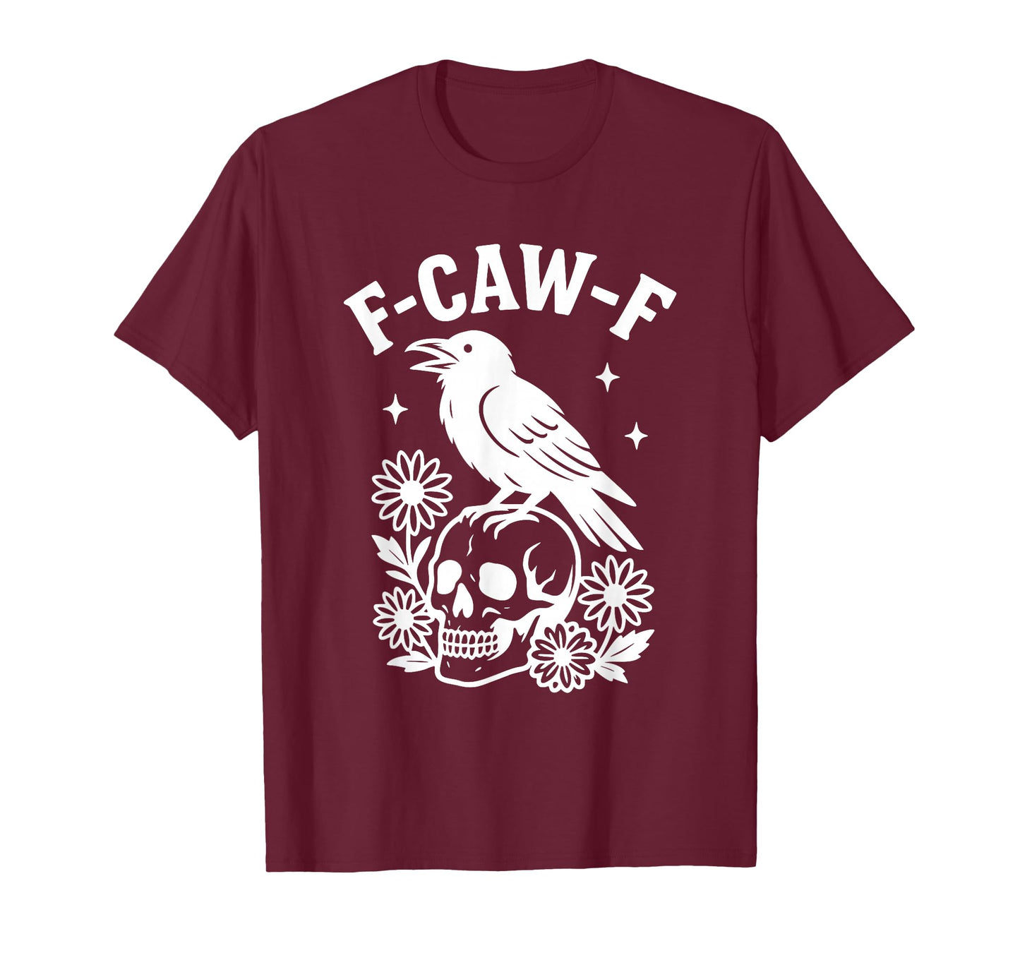 F-CAW-F Skull Dark Gothic Crow T-Shirt
