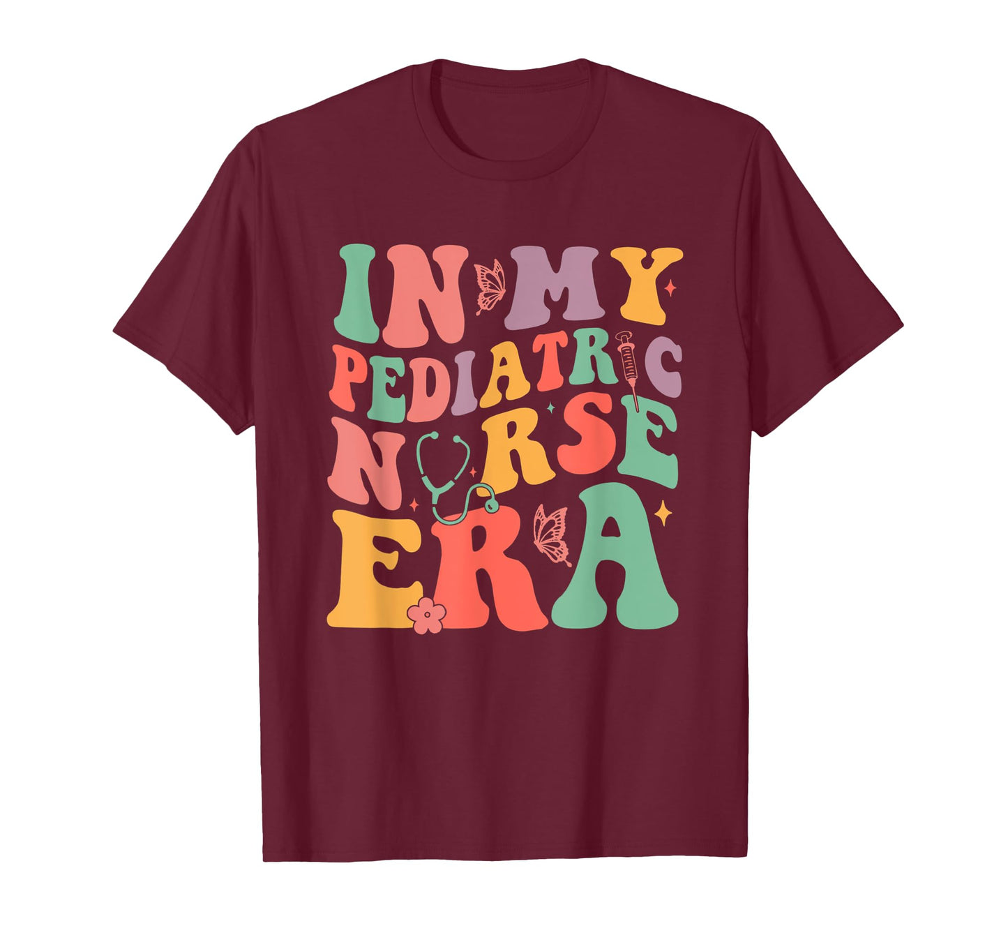 Groovy In My Pediatric Nurse Era School Nurse Week 2024 T-Shirt