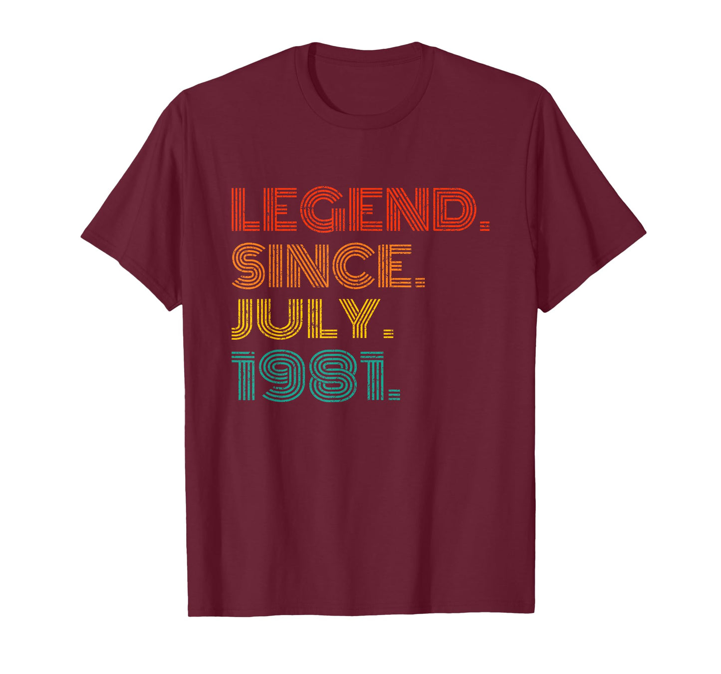 Legend Since July 1981 Birth Of Birthday Idea 1981 Vintage T-Shirt