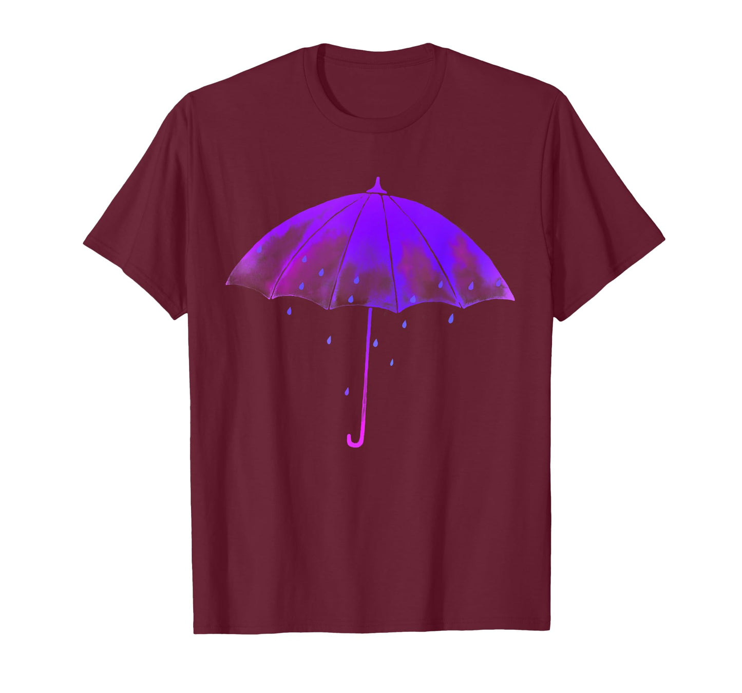 Beautiful Umbrella Rainy Weather Rain Drop Graphic Art T-Shirt