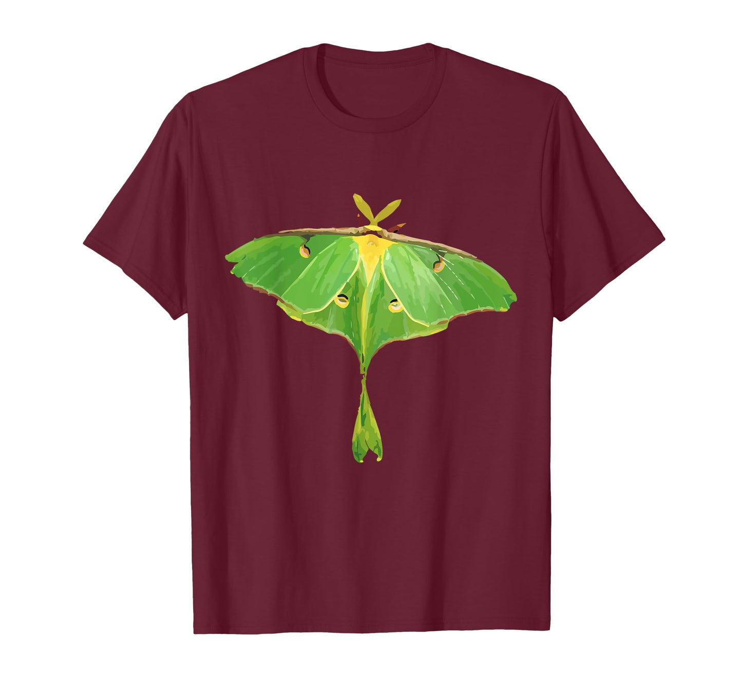 Lovely Luna Moth Gifts Moth Shirt - Luna Moth Graphic T-Shirt (Black, Small, Unisex-Adults, Short Sleeve, Classic Fit, Modern, Graphic, Vacation, Casual)