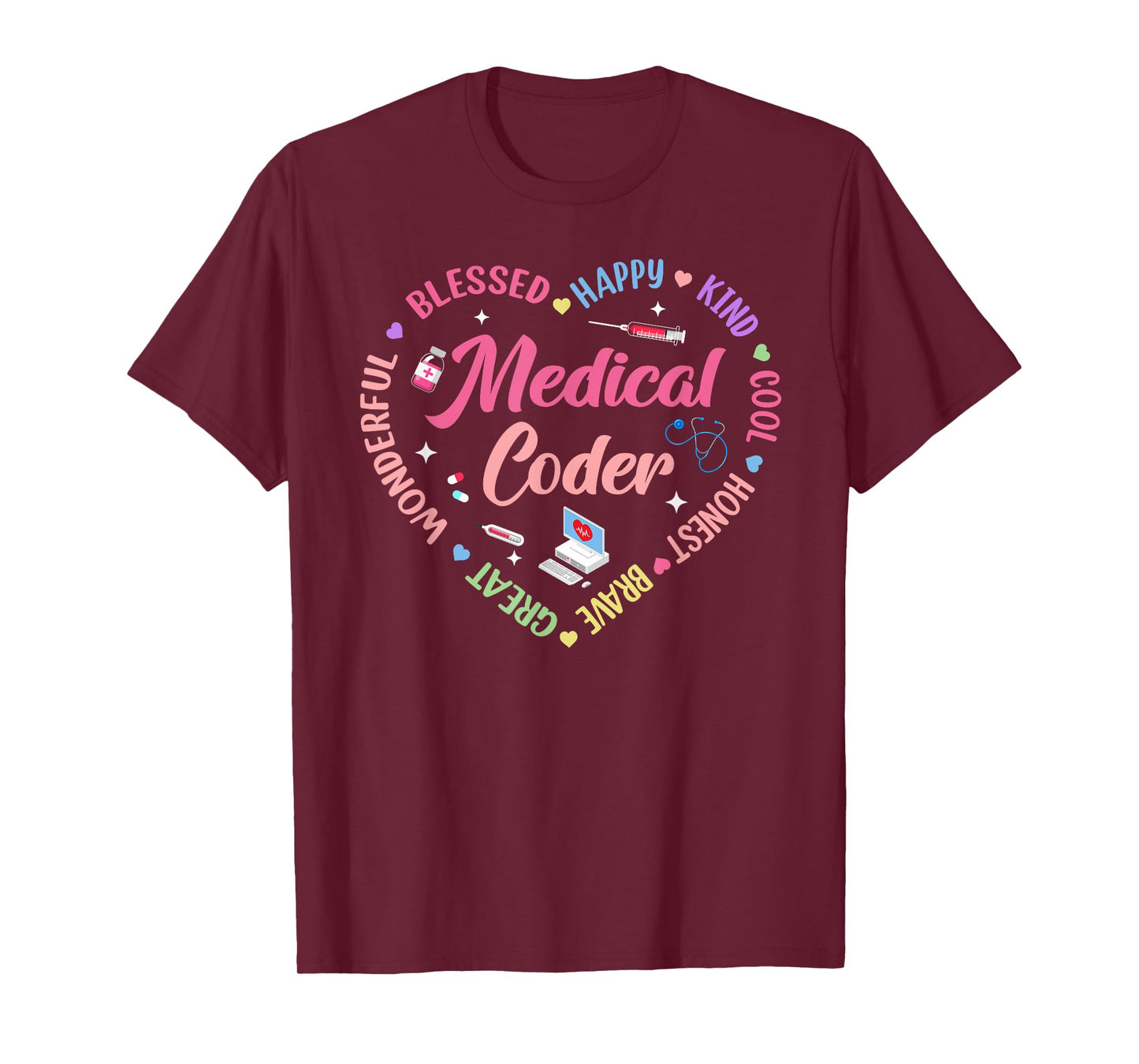 Medical Coder Heart Hospital Nurse Coder And Biller T-Shirt
