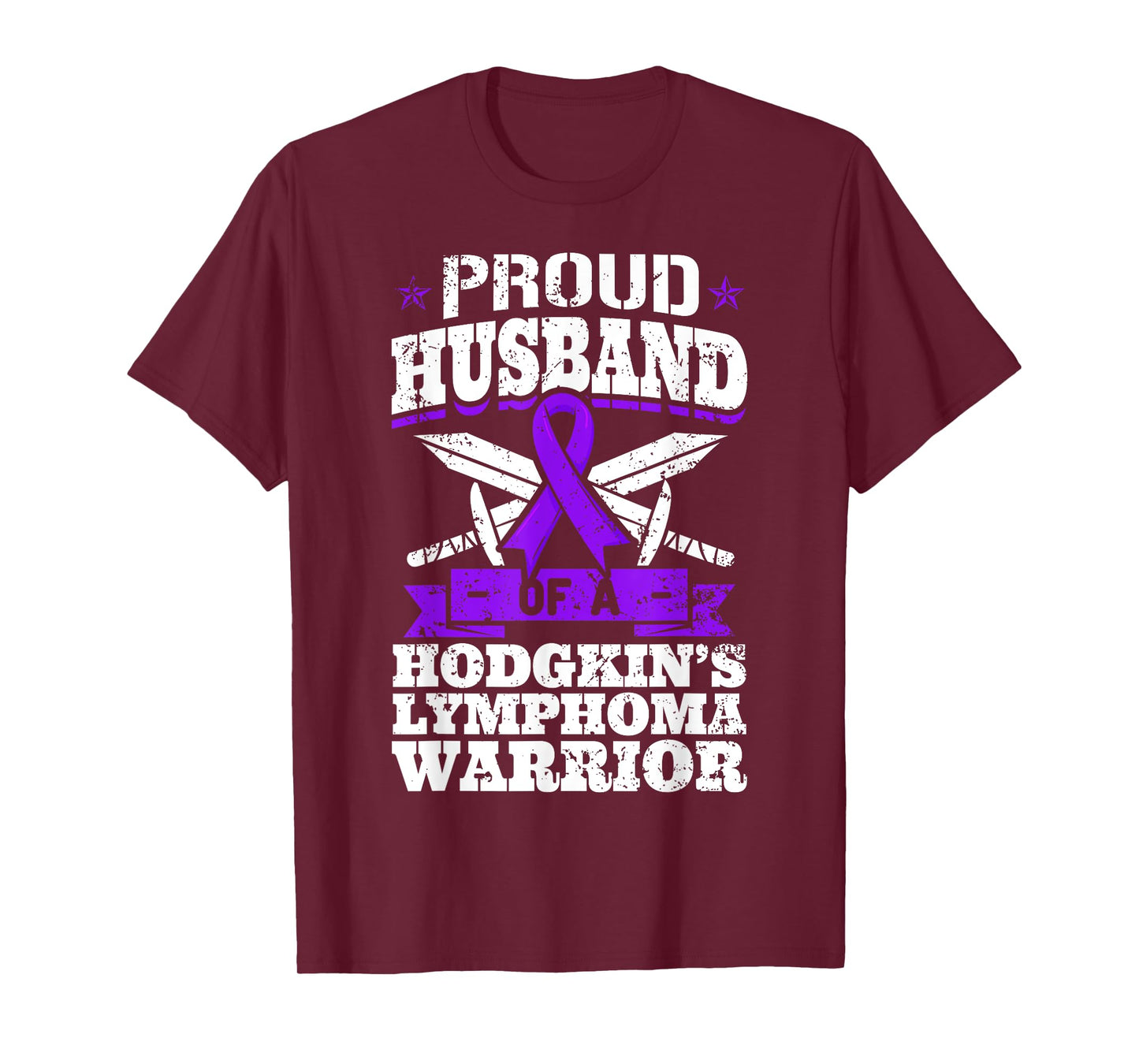 Proud Husband Of A Hodgkin's Lymphoma Warrior HL Awareness T-Shirt