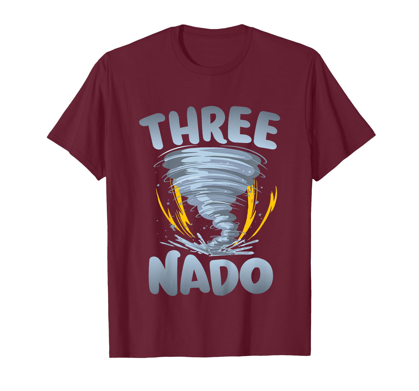 Three-nado Warning 3rd Birthday Tornado Themed Birthday T-Shirt