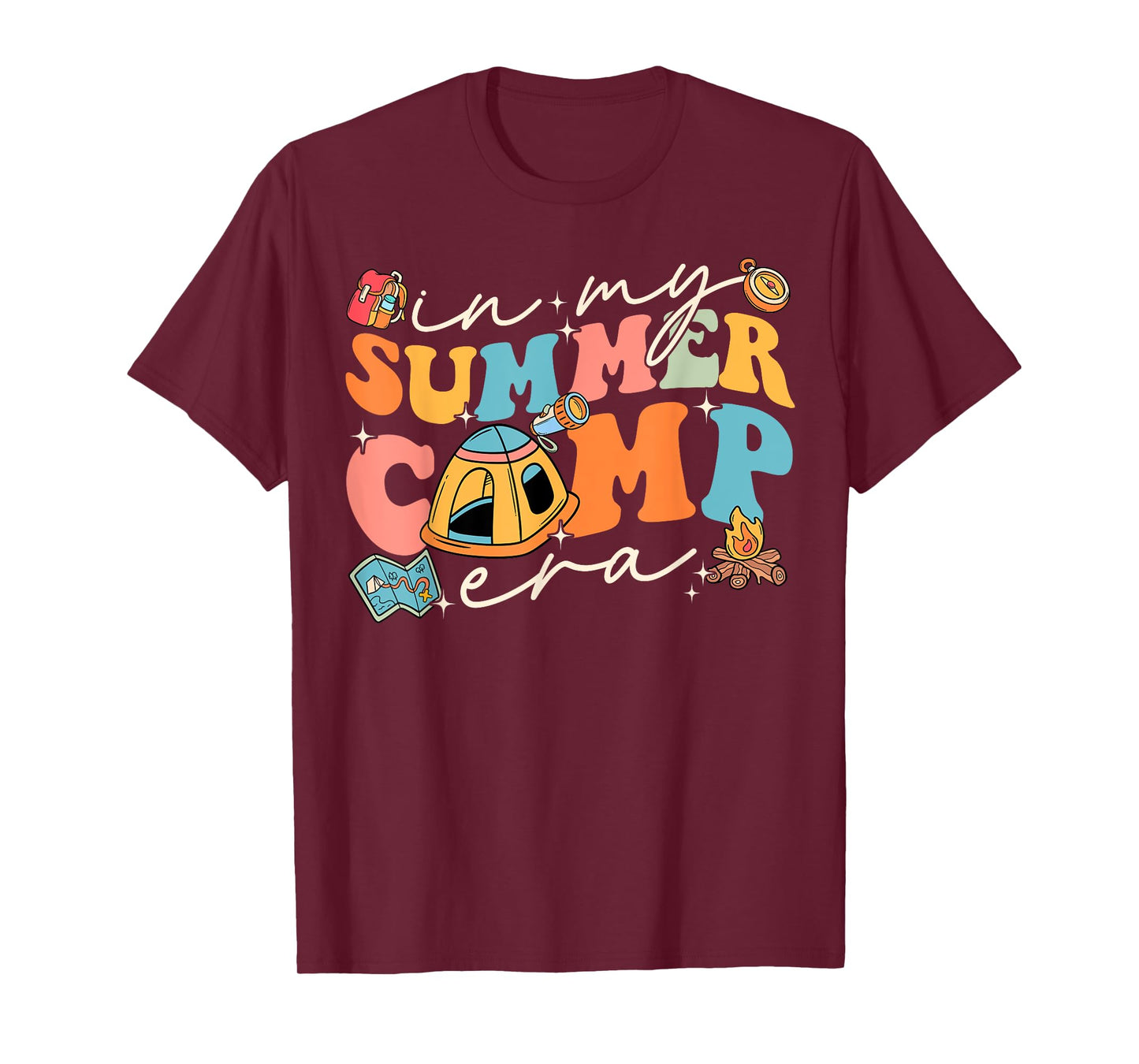 In My Summer Camp Era Retro Summer Camper Women Girl Groovy T-Shirt
