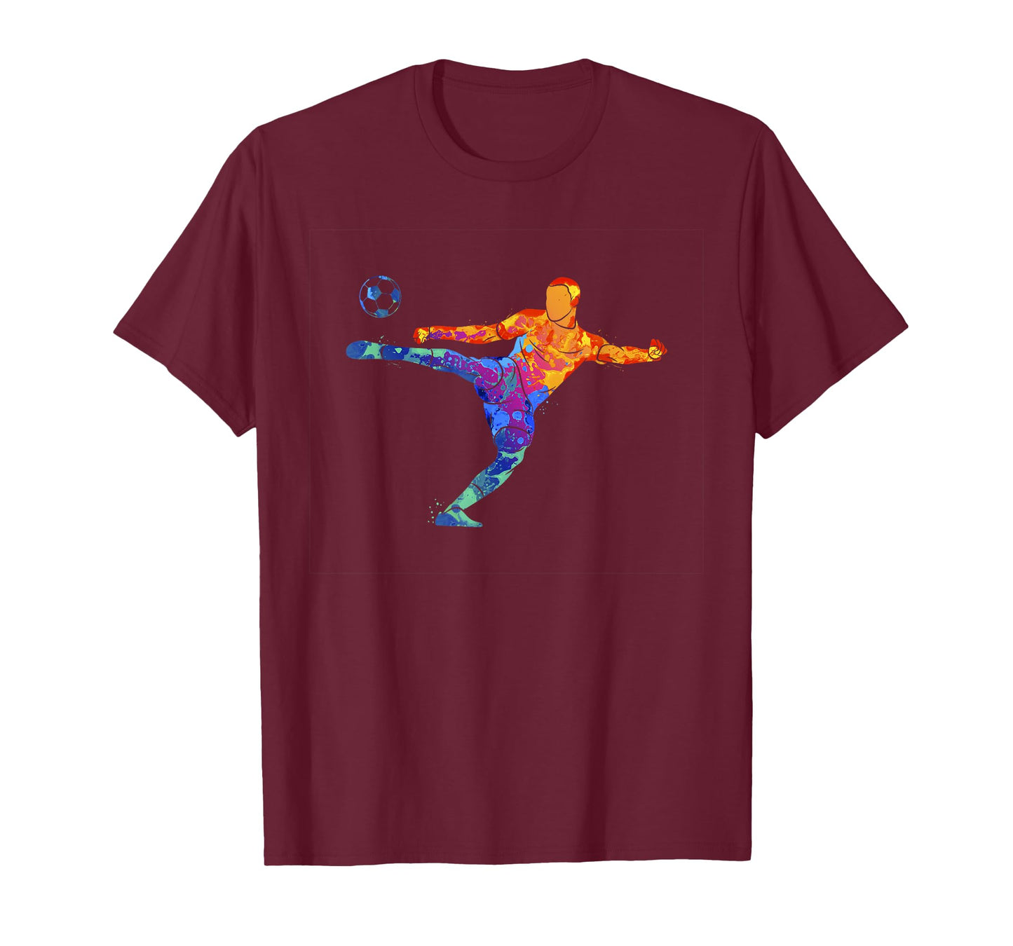 Soccer Athlete Sports Graphic Drawing T-Shirt
