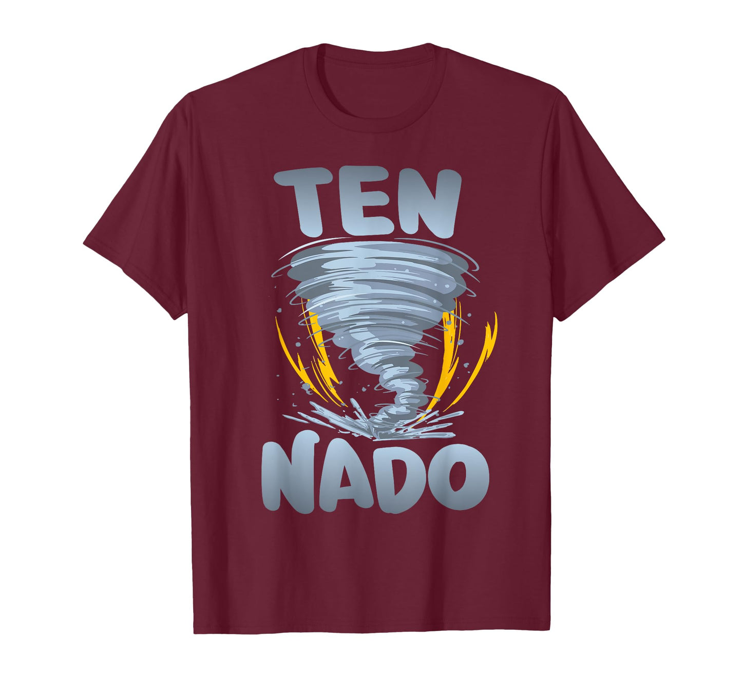 Ten-nado Warning 10th Birthday Tornado Themed Birthday T-Shirt