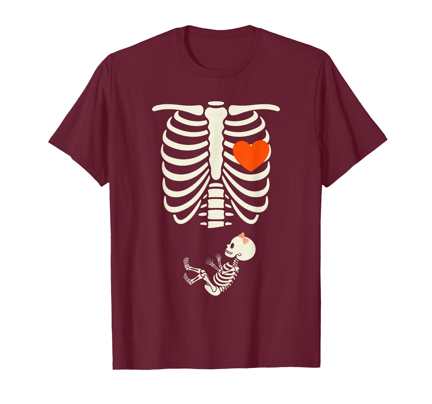 Baby Shower Skeleton Halloween Pregnancy Annoucement Girls T-Shirt