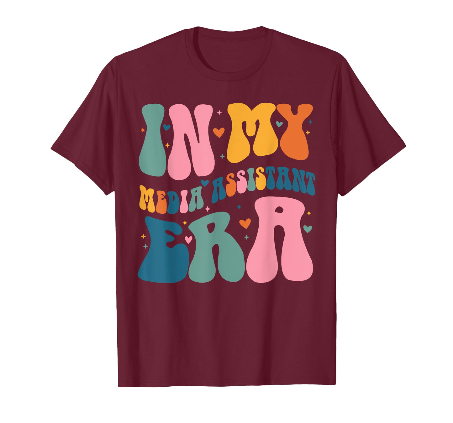 In My Media Assistant Era Funny Groovy Color T-Shirt