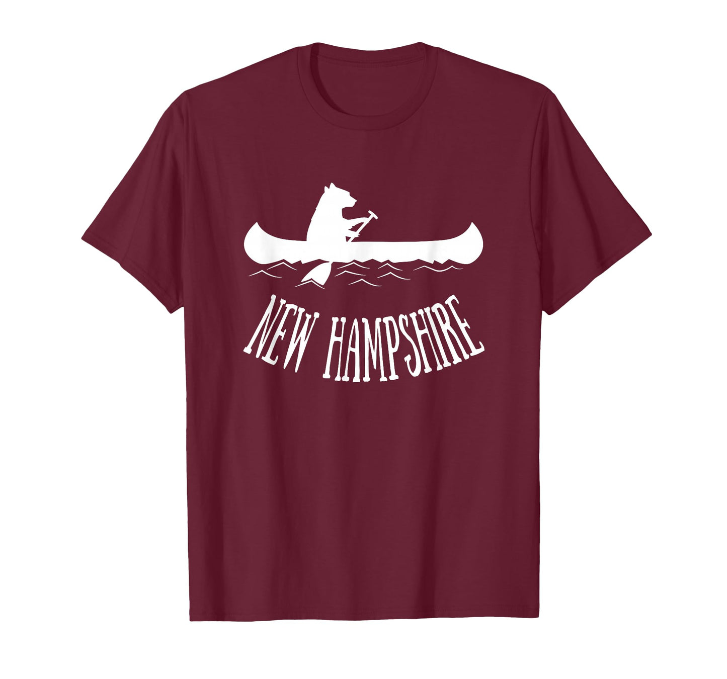 New Hampshire Shirt | NH Bear Canoe Lake t-shirt T-Shirt