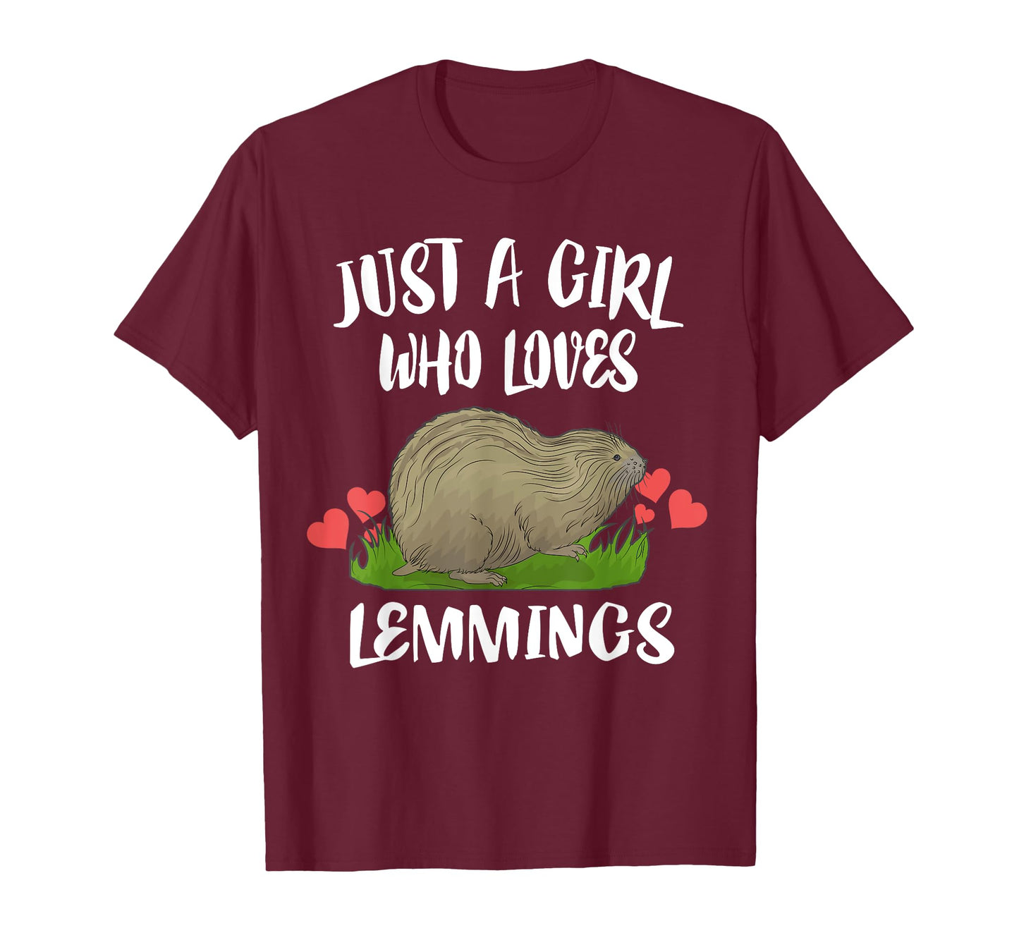 Just A Girl Who Loves Lemmings Animals T-Shirt