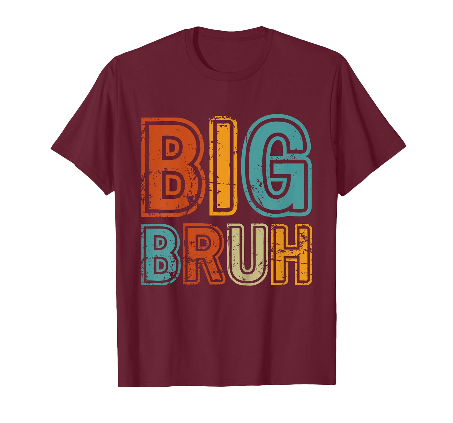 Kids Big Bruh Little Bruh Matching Older Brother Little Bro Retro T-Shirt