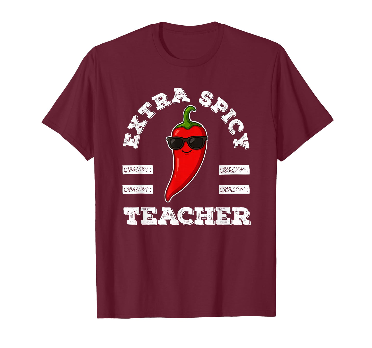 Extra Spicy Teacher Womens Foodie Humor Hot Chili Pepper Pun T-Shirt