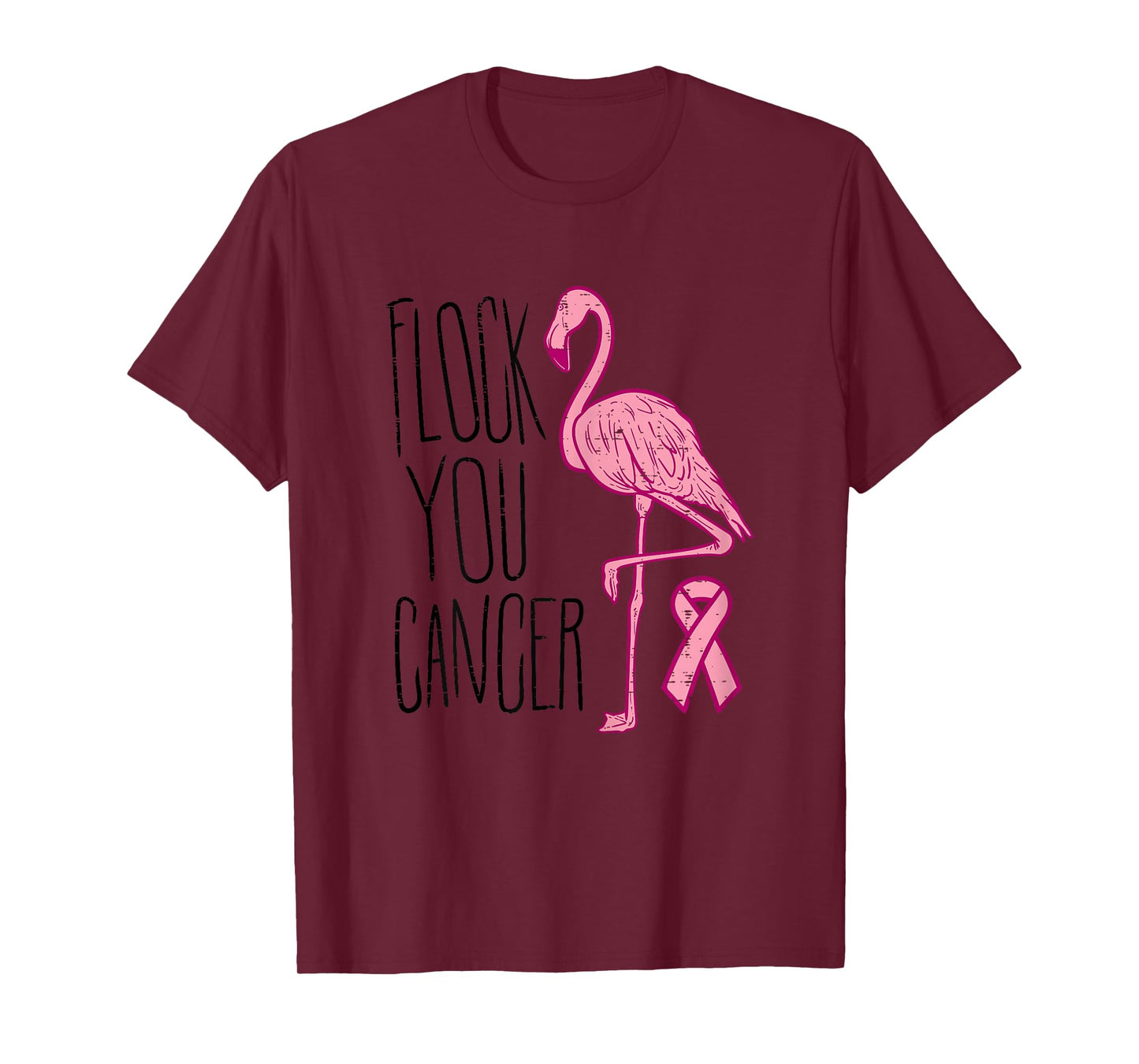 Flock You Breast Cancer Flamingo Pink Ribbon Support Gift T-Shirt