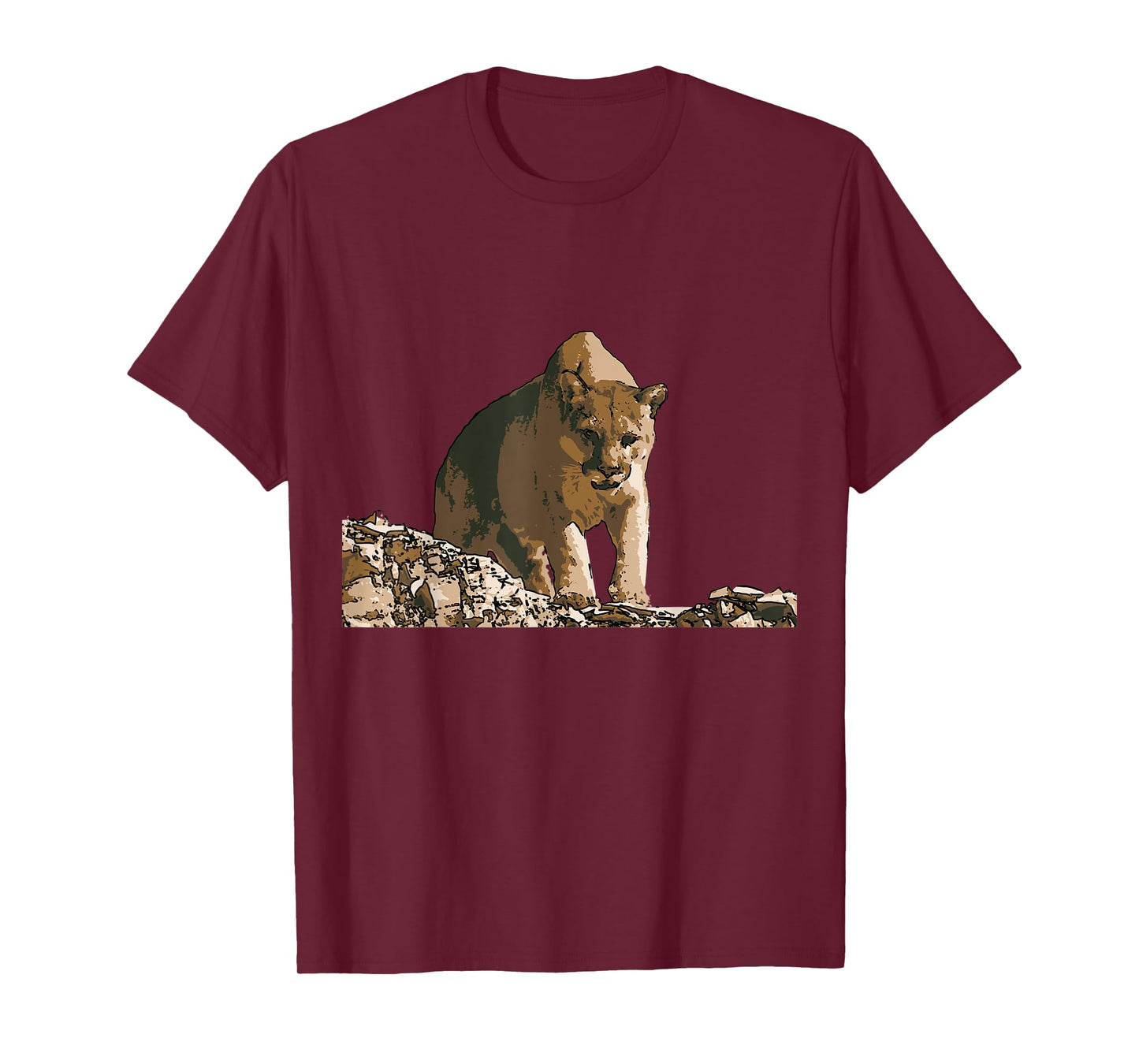 Mountain Lion Wildlife Poster T-Shirt