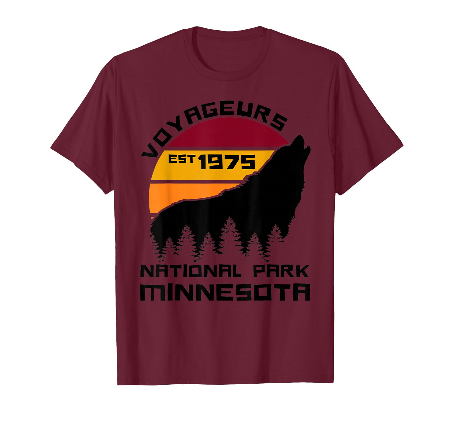 Voyageurs National Park Minnesota Wolf Nature Outdoors T-Shirt