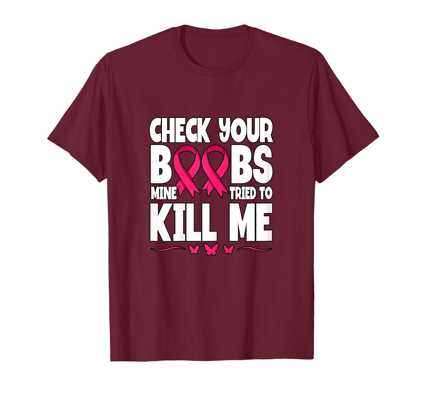 Check Your Boobs Breast Cancer Awareness T-Shirt