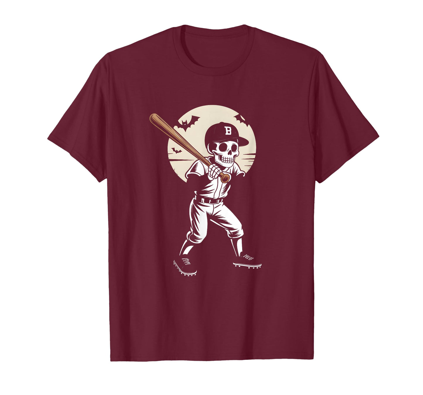 Halloween Skeleton Baseball Player Costume Men Boys Kids T-Shirt