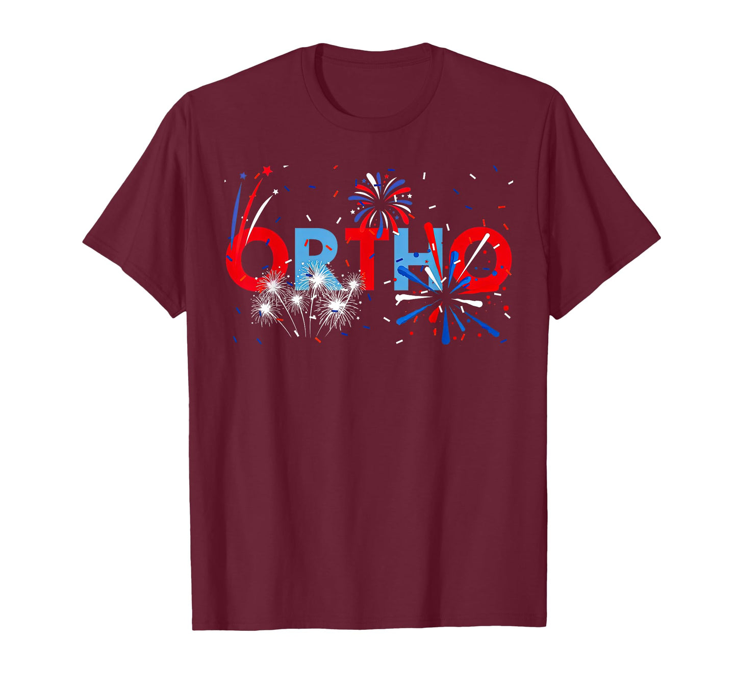 Retro Ortho Nurse Firework 4th Of July Orthopedic Nursing T-Shirt