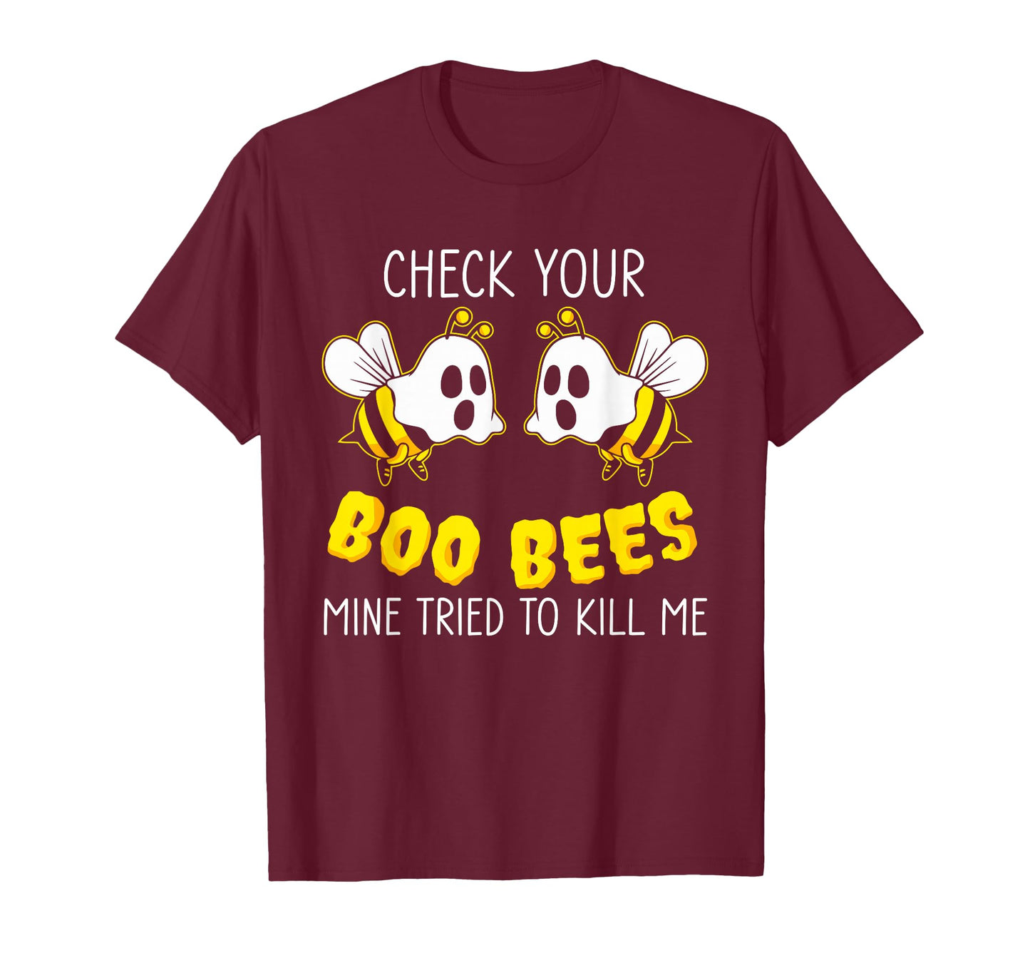 Check Your Boo Bees Mine Tried To Kill Me Breast Cancer T-Shirt