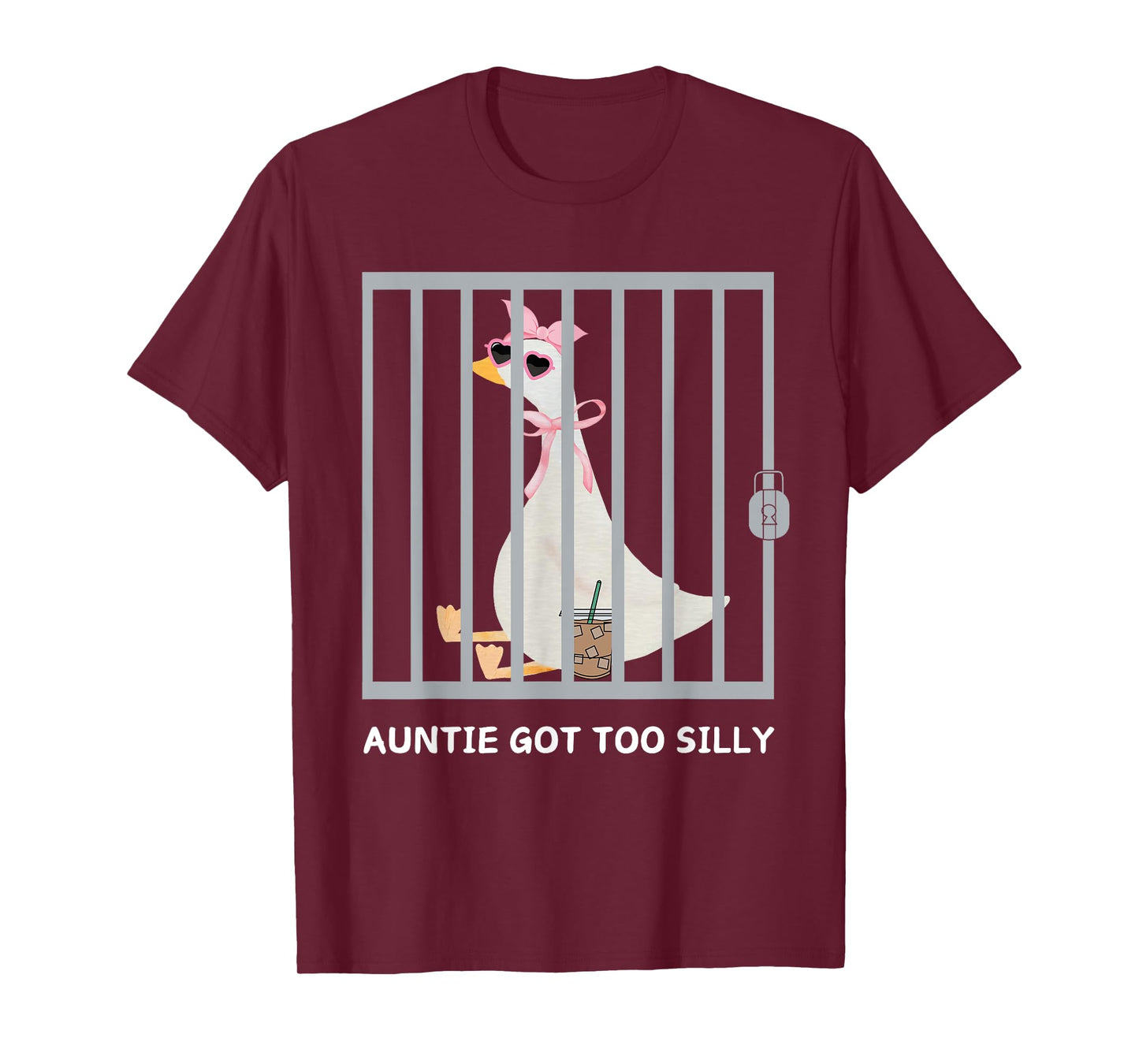 Cute Funny Auntie Got Too Silly Coquette Bow Mothers Day T-Shirt