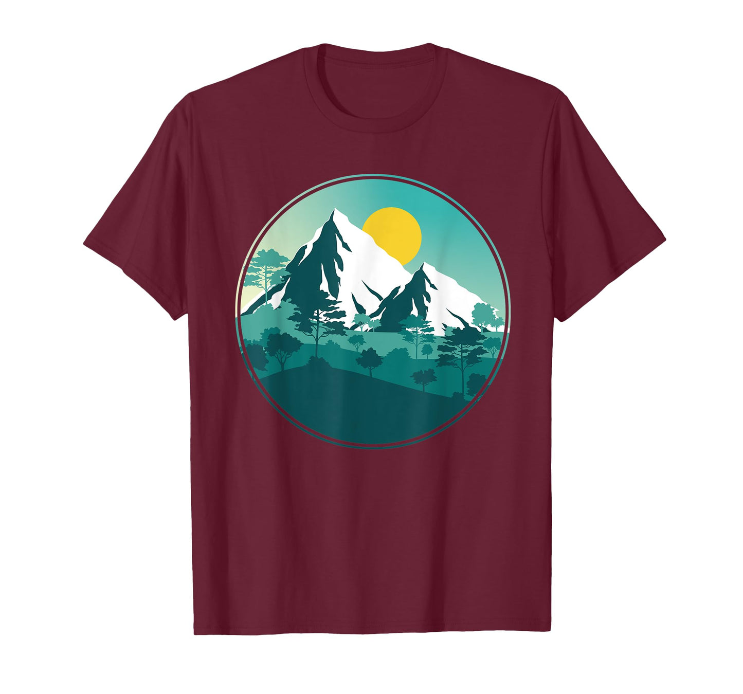 Outdoors Hiking Sunset Mountains Wildlife Forest Nature T-Shirt