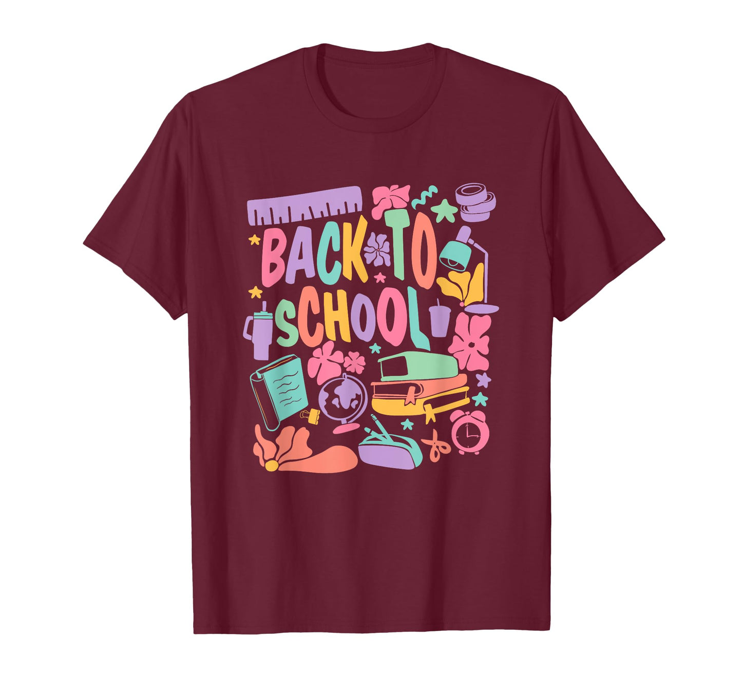 Back To School Colorful Supplies Vibes T-Shirt