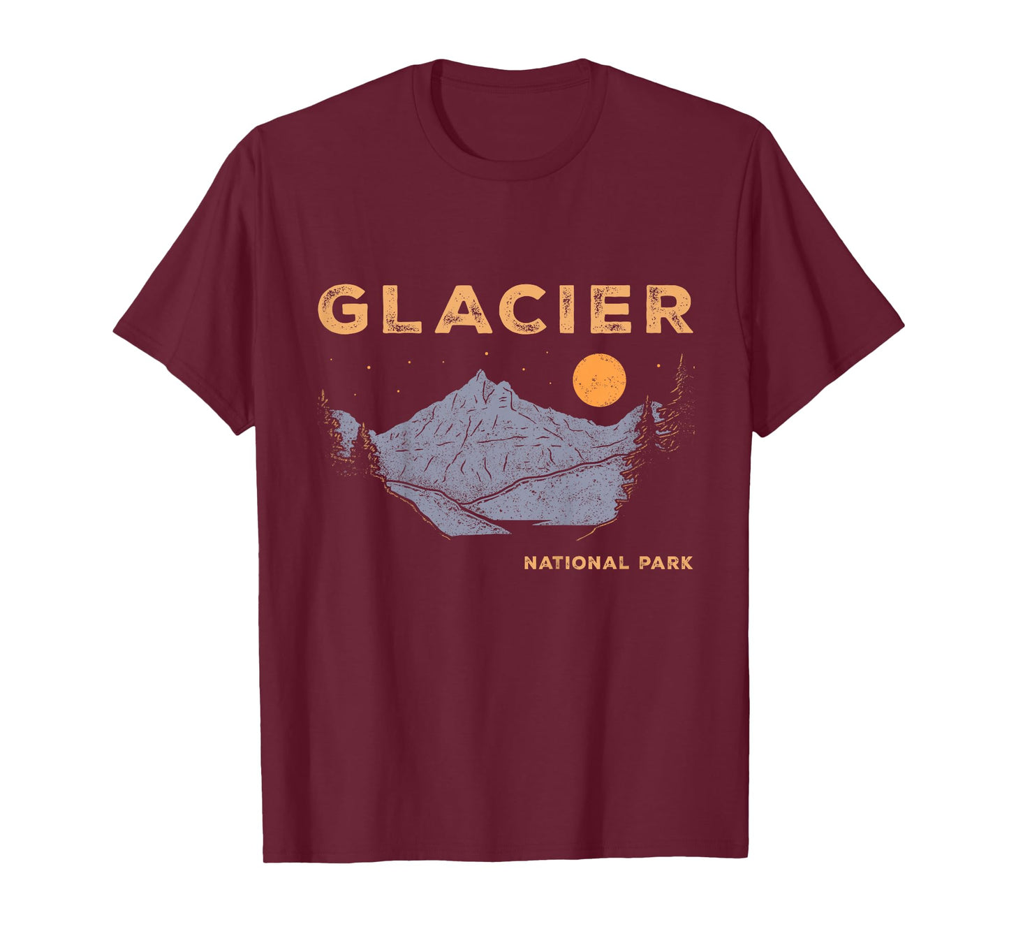 Retro Glacier National Park Souvenir Montana Boys Girls Kids T-Shirt