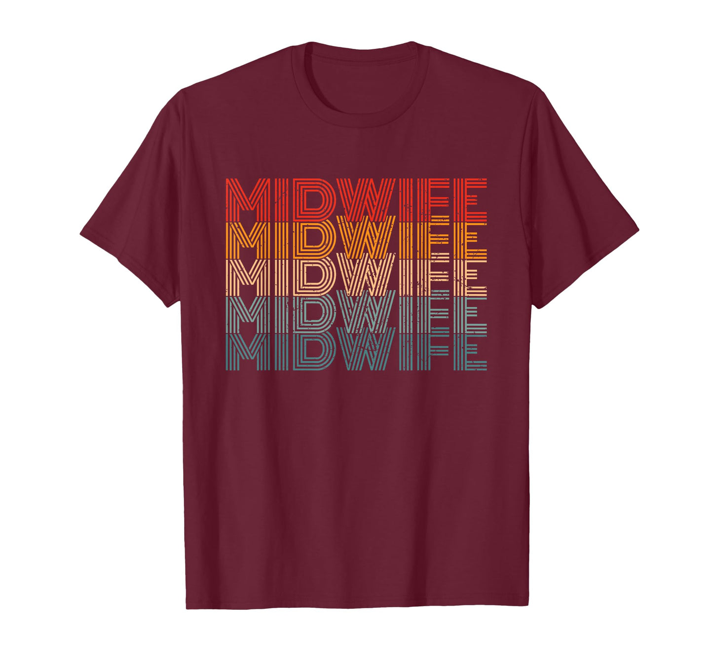 Retro Doula Birthing Support Women Baby Catcher Midwife T-Shirt