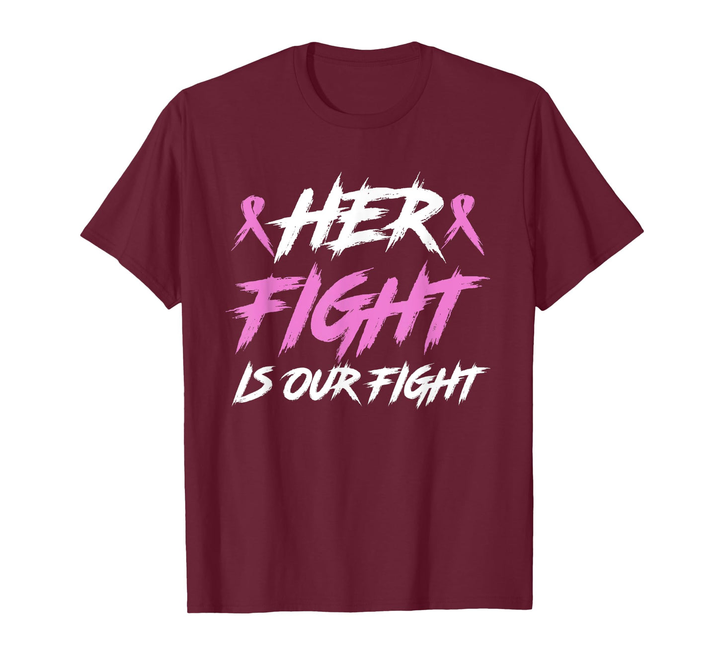 Her Fight Our Fight Family Breast Cancer Awareness Men Kid T-Shirt