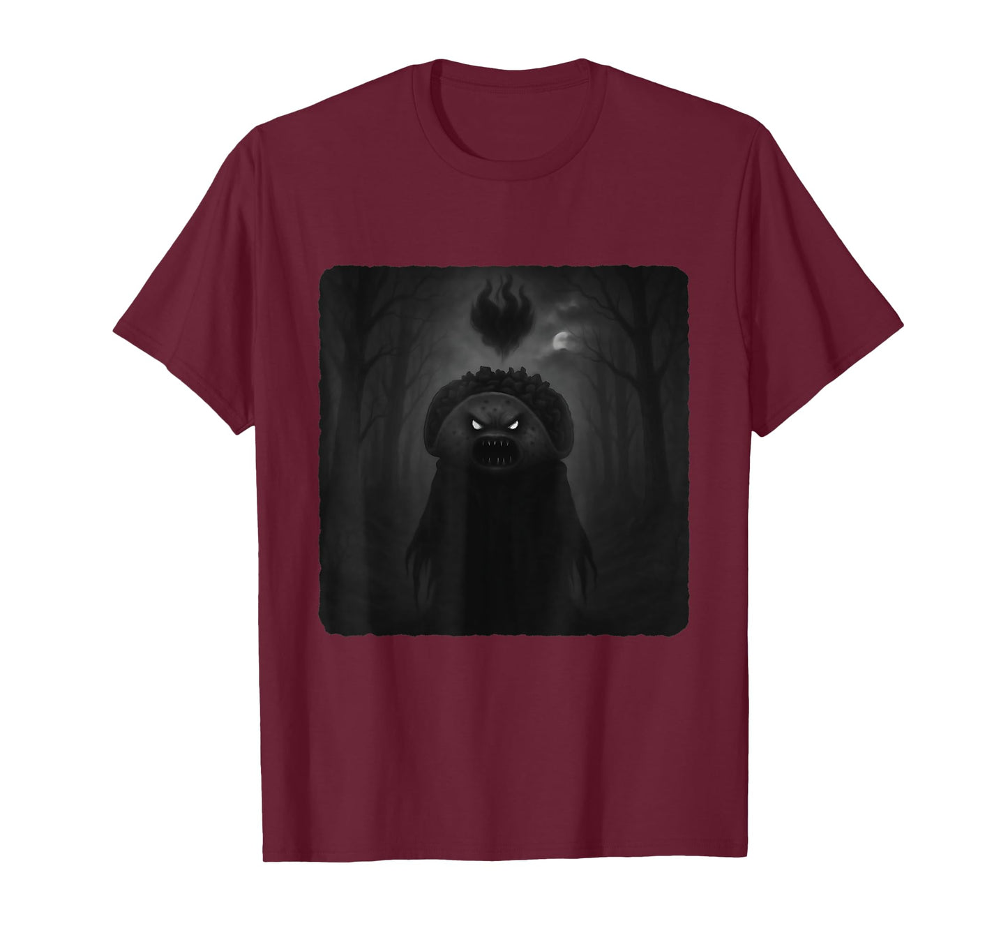 Taco Grim Reaper Cloak Scary Horror Heart Halloween T-Shirt