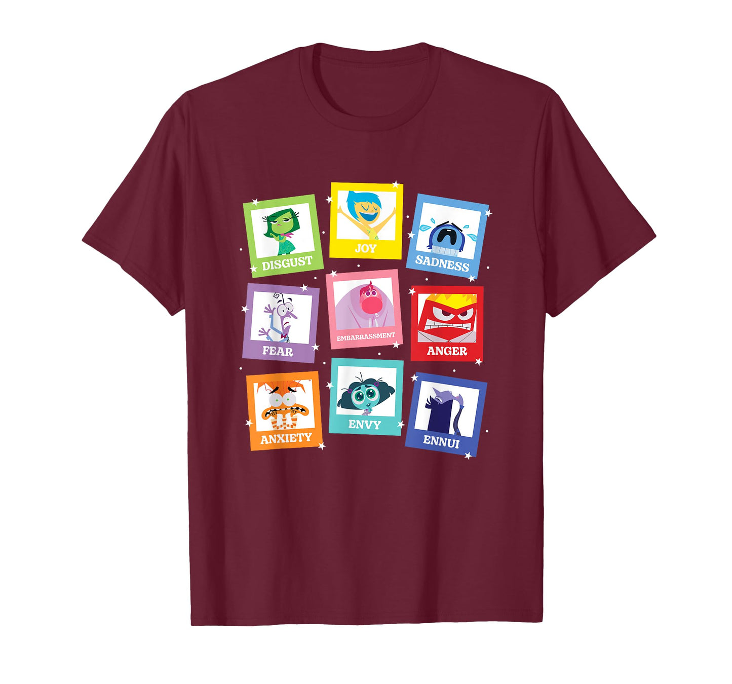 Disney Pixar Inside Out 2 Iconic Characters Big Chest Panels T-Shirt