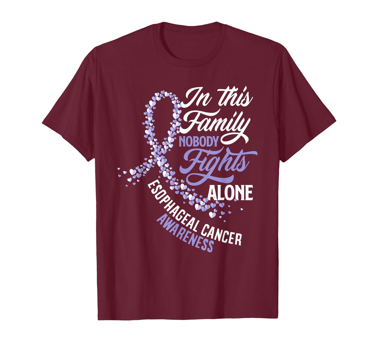 In This Family Nobody Fights Alone Esophageal Cancer T-Shirt