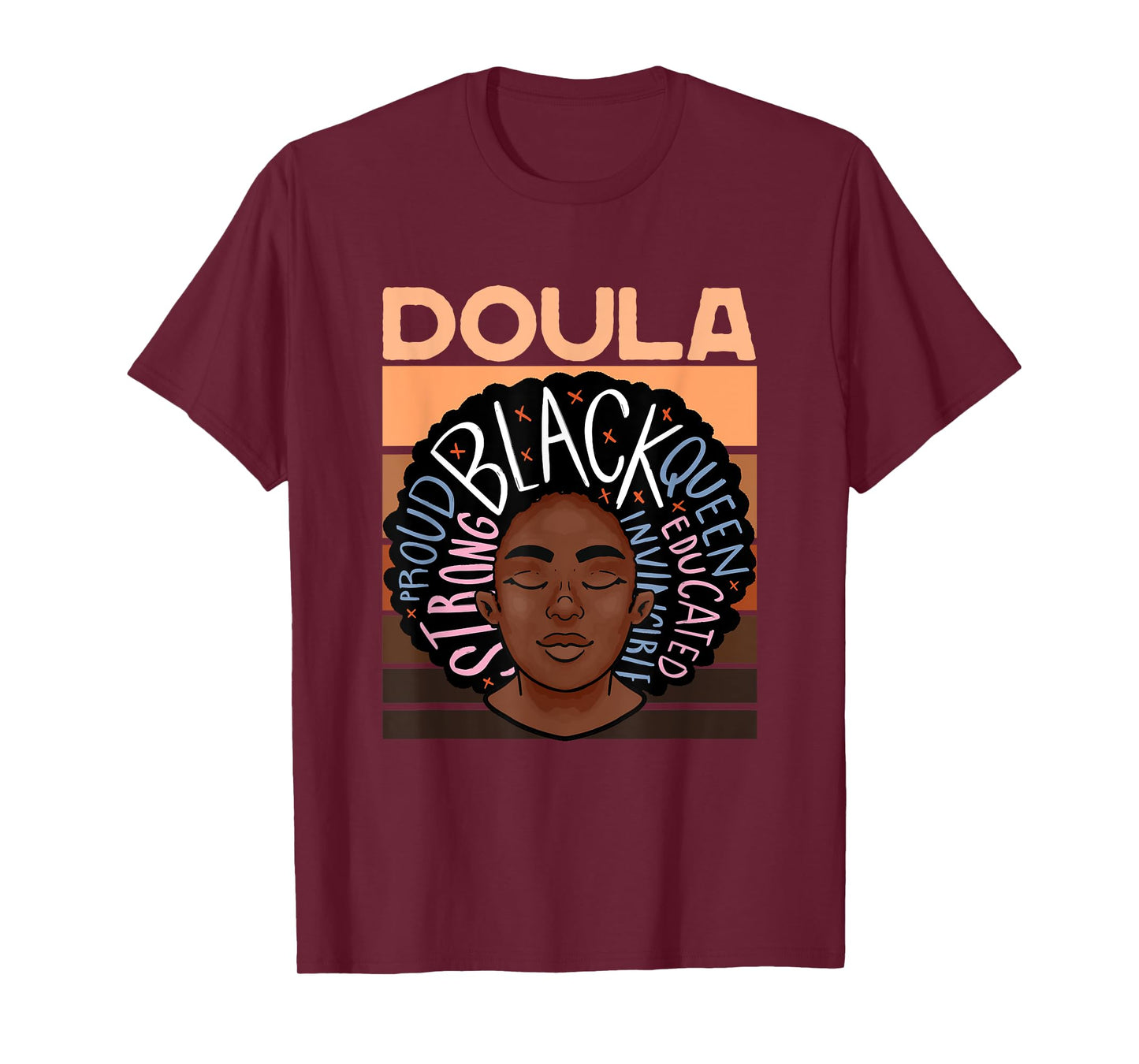 Black Doula Melanin Childbirth Support Midwife Labor Doula T-Shirt