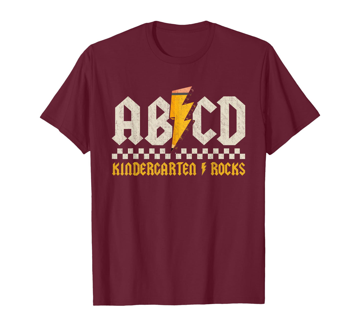ABCD Kindergarten Rocks Pencil Lightning Students Teachers T-Shirt