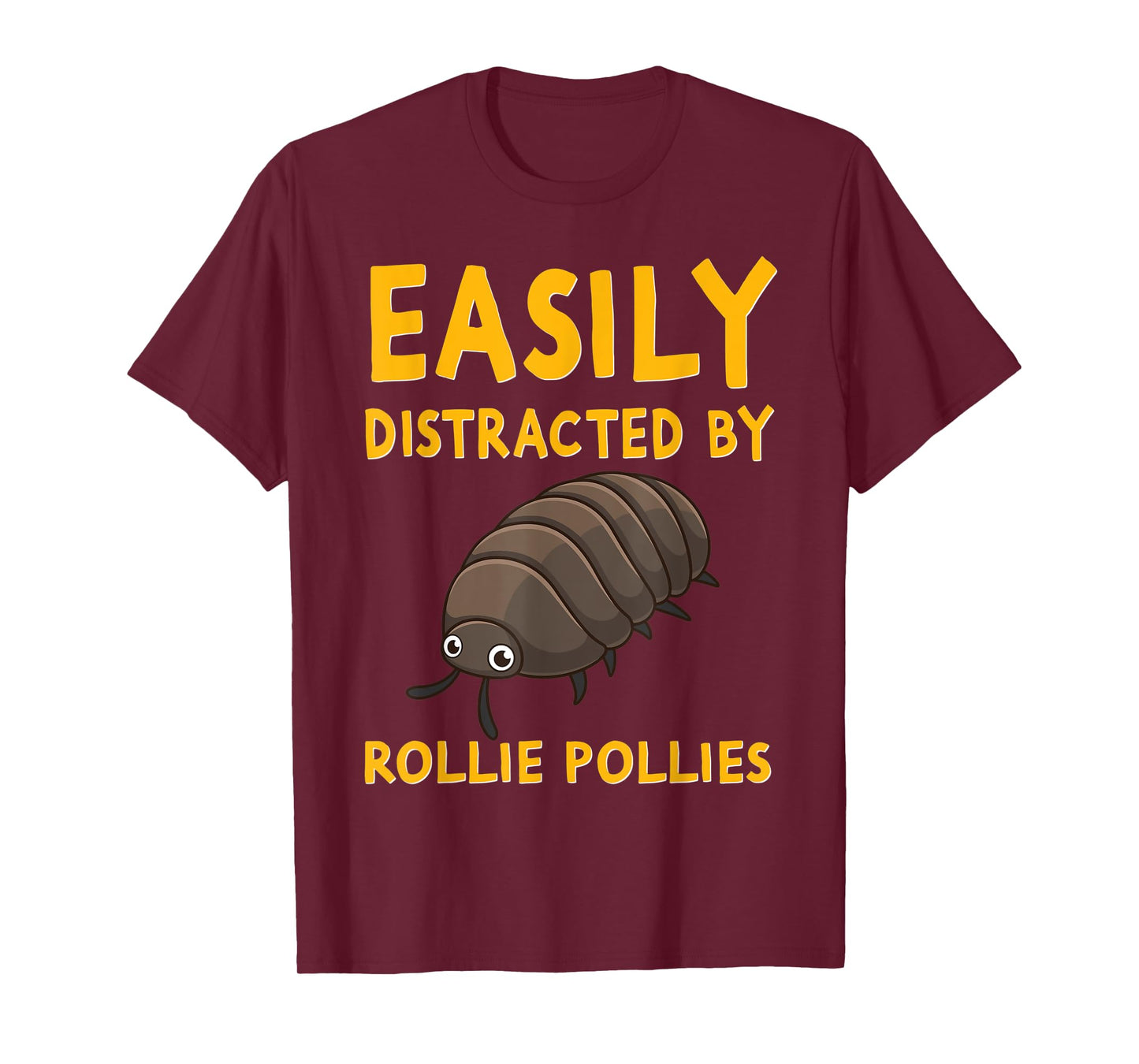 Easily Distracted By Rollie Pollies Funny Isopod Kawaii T-Shirt
