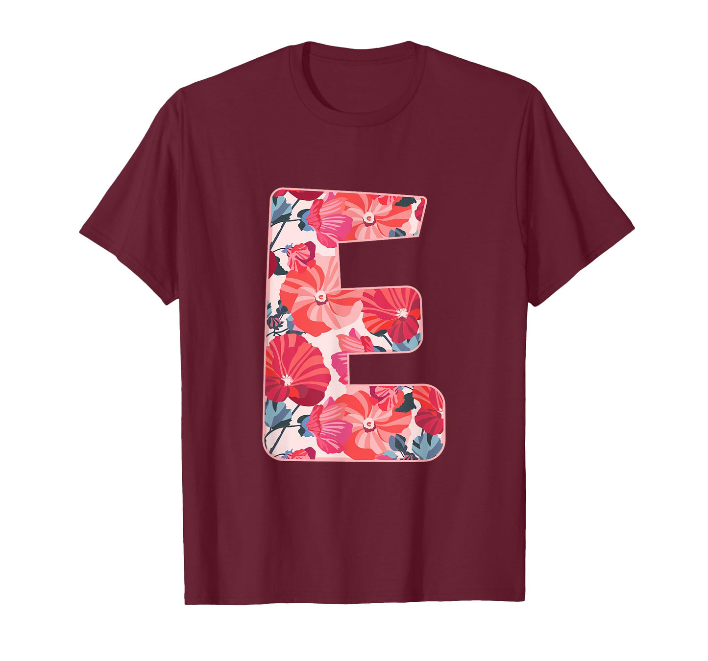 Letter E Alphabet First Name Vowels Flower Nature Gift T-Shirt