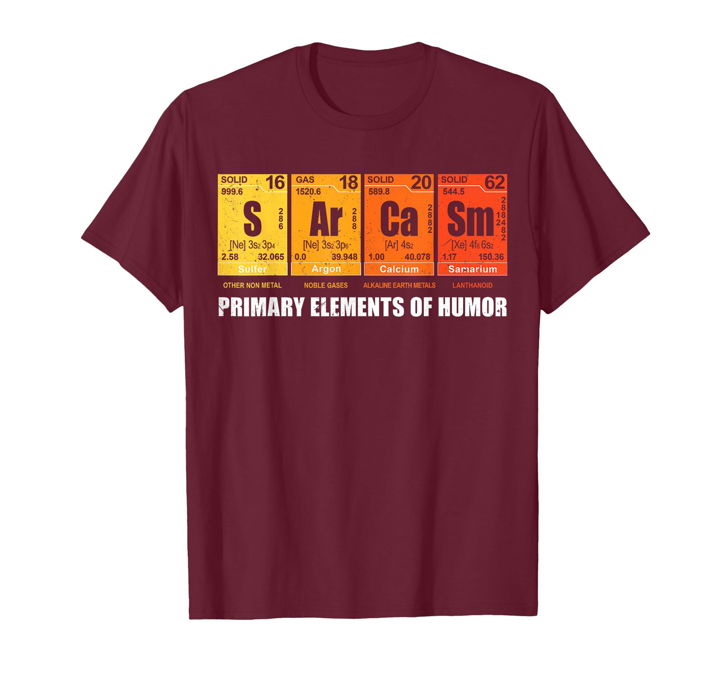 Sarcasm Elements Of Humor Periodic Table Graphic T-Shirt