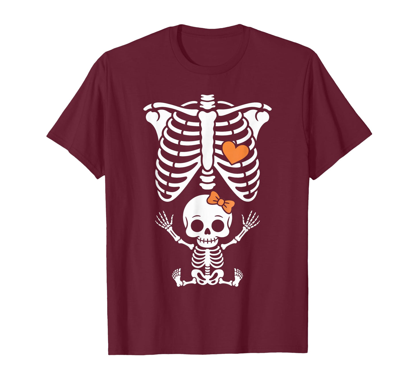 Baby Shower Skeleton Halloween Pregnancy Annoucement Girls T-Shirt
