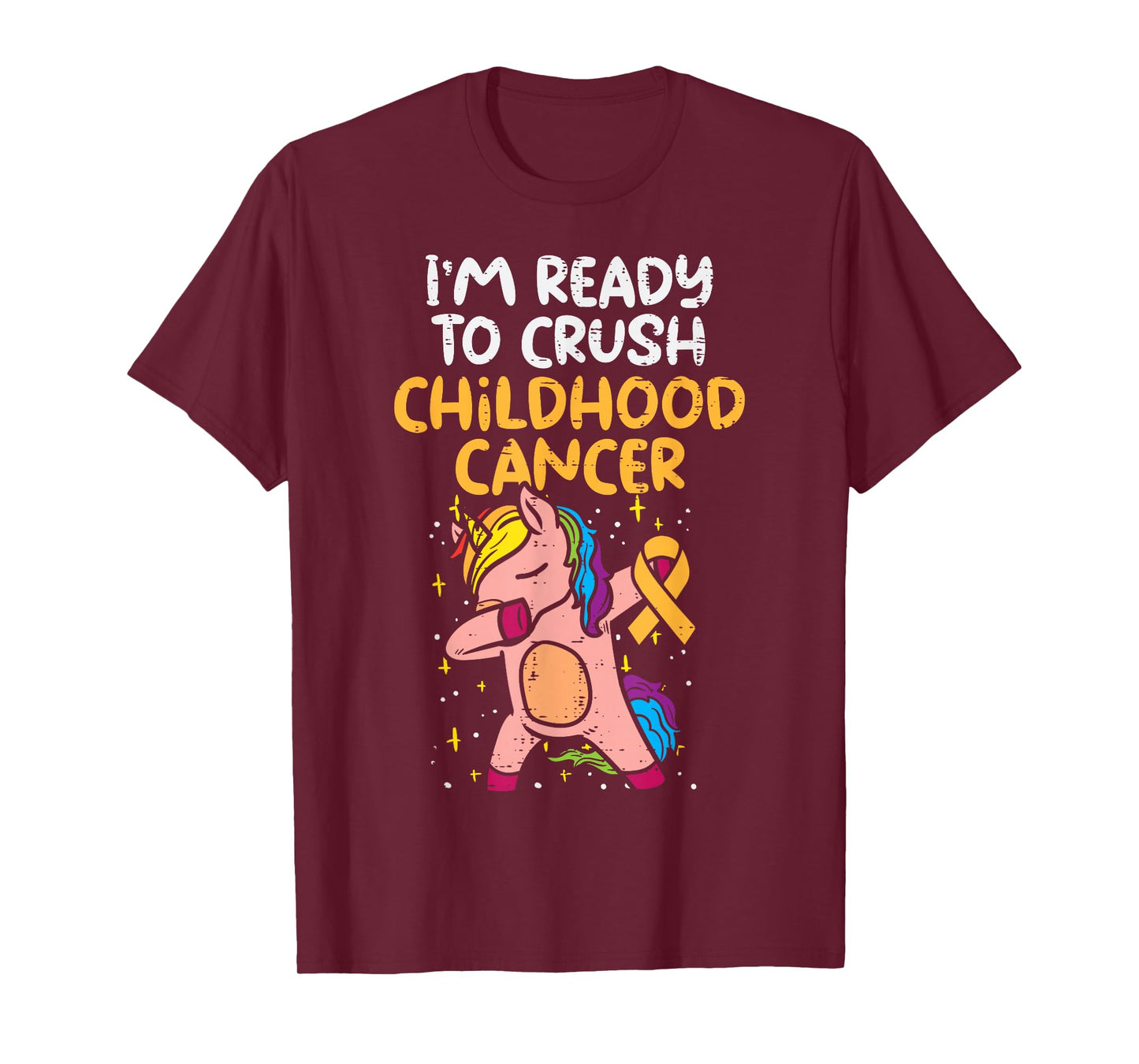 Unicorn Dab Ready To Crush Childhood Cancer Awareness Girls T-Shirt