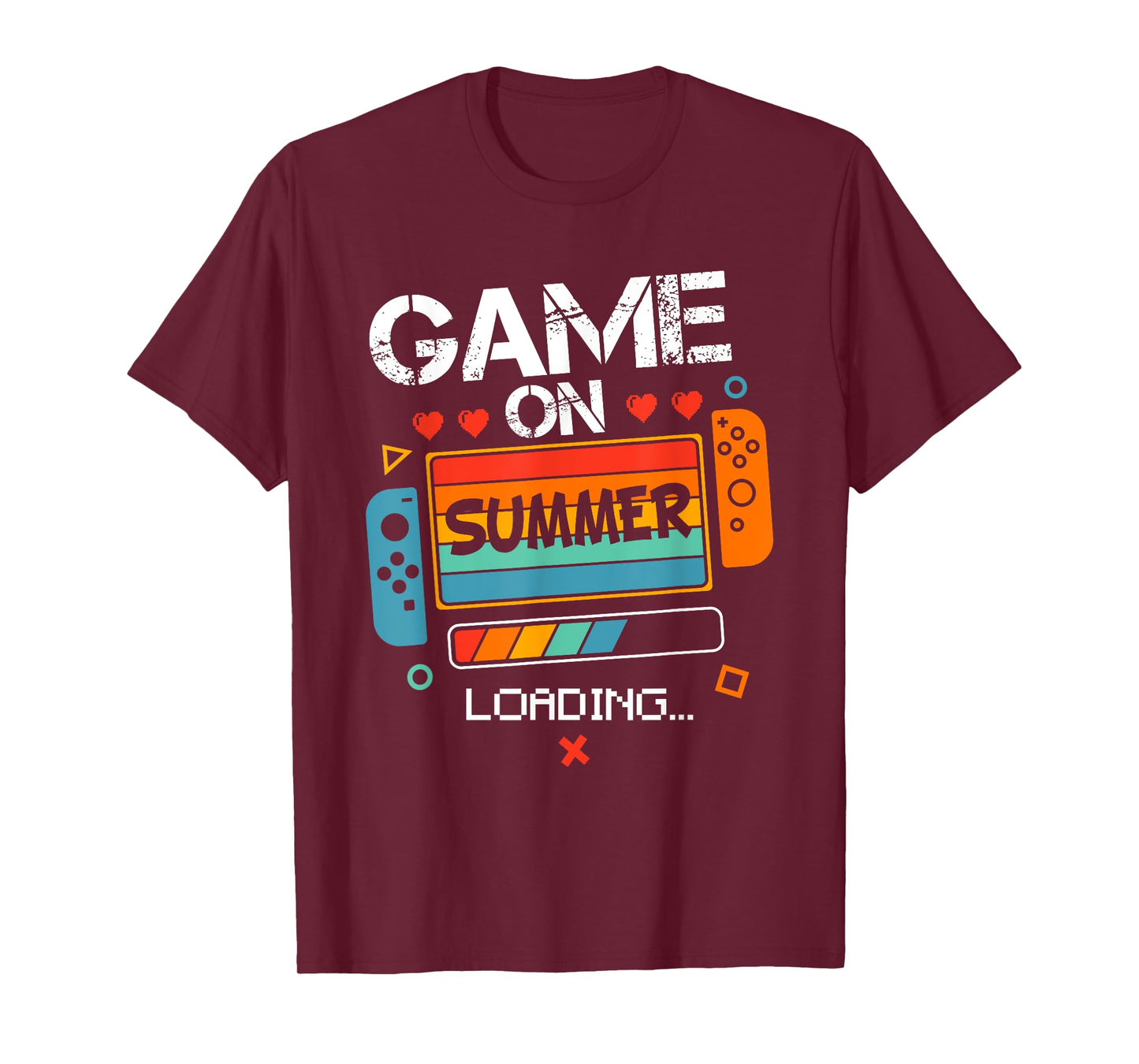 Game Summer On Loading Vacation Video Game Teacher Boys Kids T-Shirt