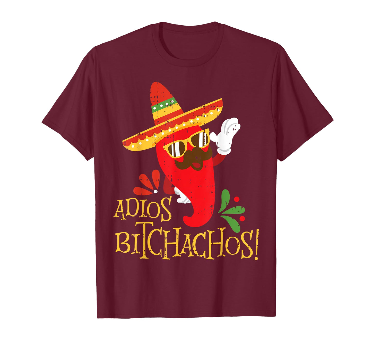 Adios Bitchachos Cinco De Mayo Mexican Chili Peppers T-Shirt