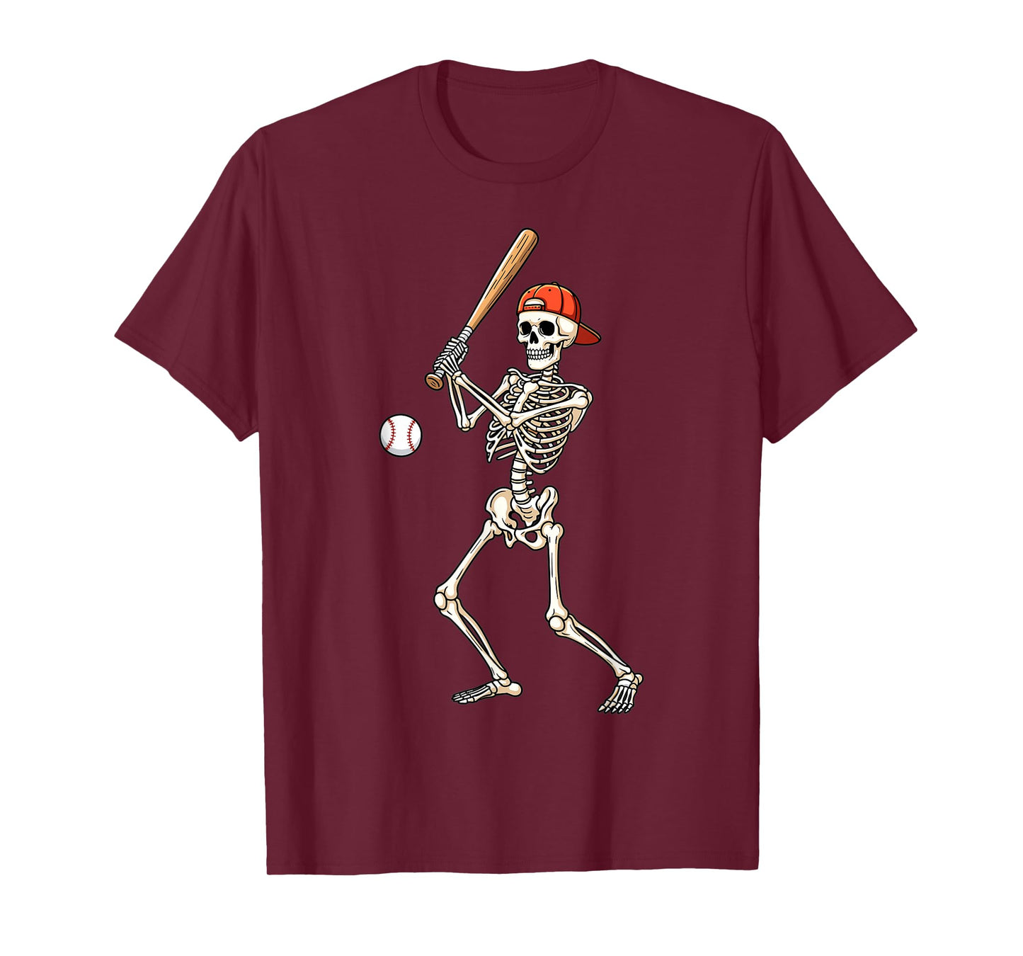 Baseball Skeleton Funny Halloween Spooky Game T-Shirt