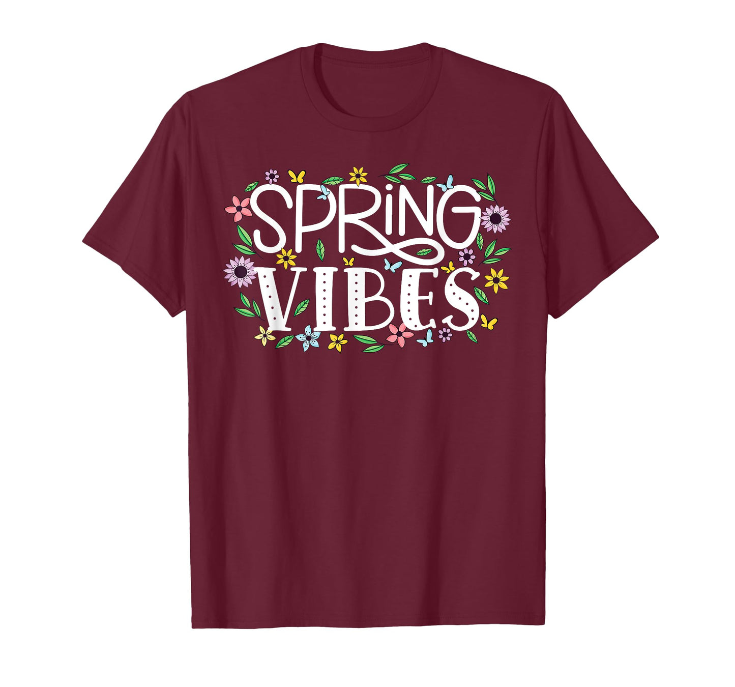 Hello Spring vibes Flowers Bloom Floral First day of Spring T-Shirt