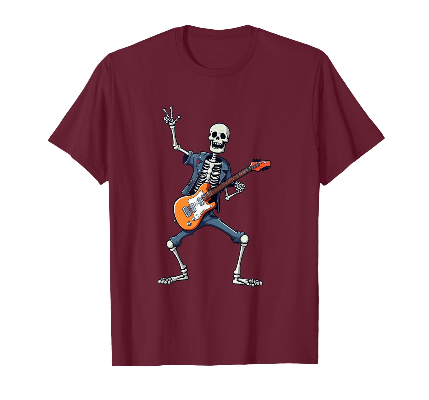 Skeleton Guitarist Rock n Roll | Music Lover Gothic Apparel T-Shirt