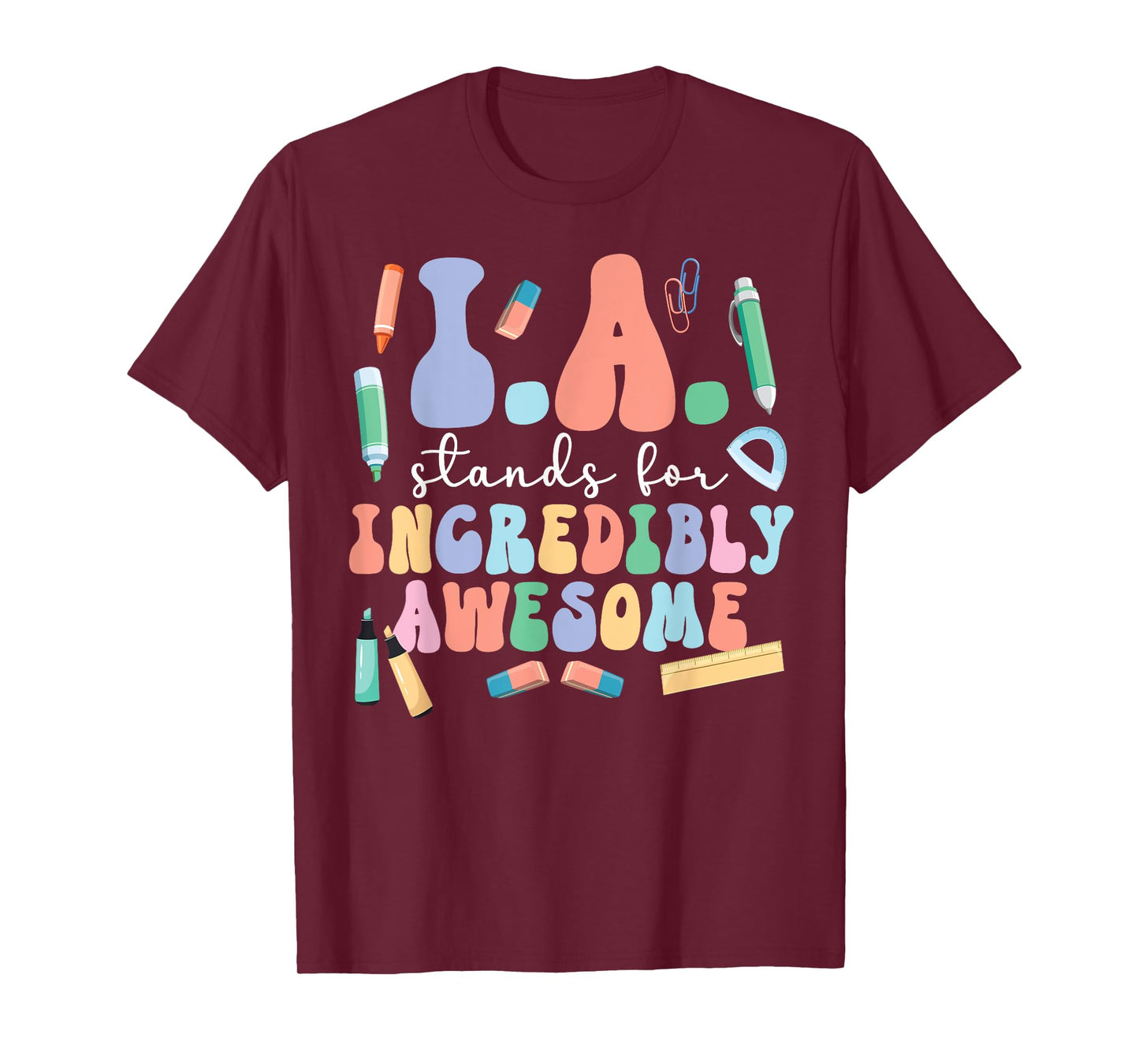Best Instructional Assistant Groovy Instructional Assistants T-Shirt